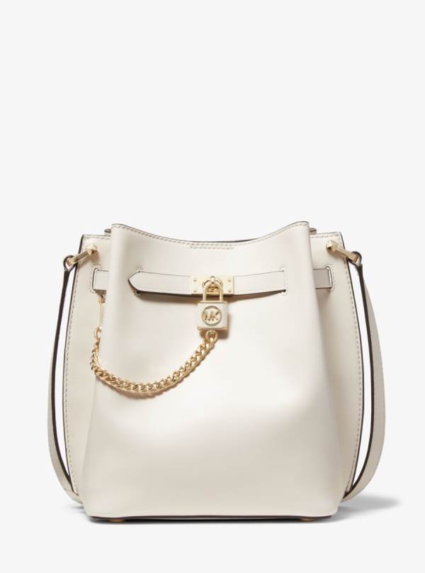Damske Prenosná Taška Michael Kors Hamilton Legacy Medium Leather Krém - Kabelky Michael Kors Lacne | RJPLX-9312